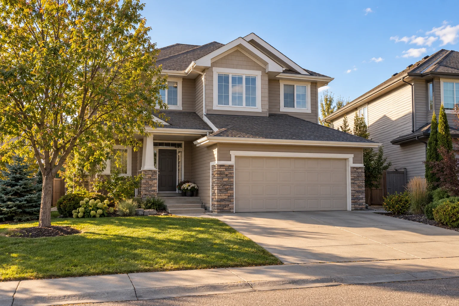 Illustrative Edmonton-style two-storey home